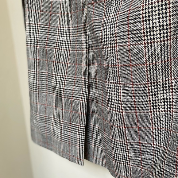 SELF PORTRAIT Houndstooth Back Sleeve Slit Cropped Blazer Size Small - Picture 8 of 10